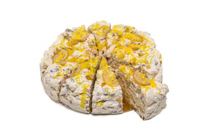 Torta di torrone tenero al limone candito